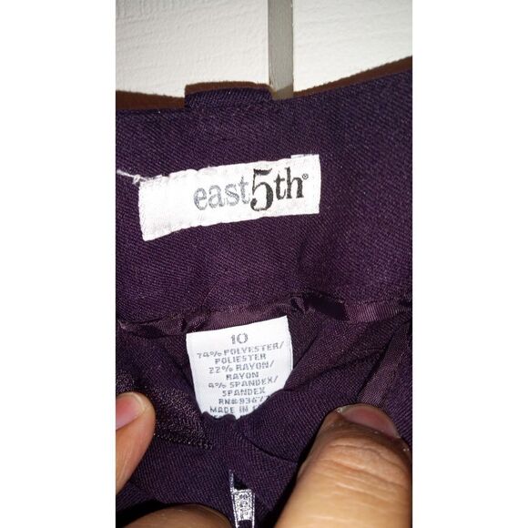 East‎ 5th Women's Deep Plum Dress Pants Size 10 - Picture 3 of 6